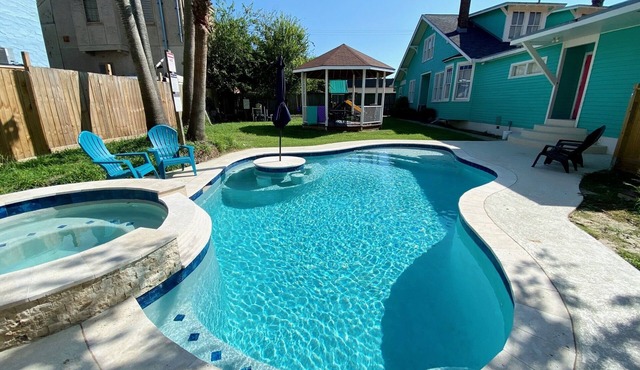 12-Bedroom Home with Private Pool & Large Yard, About Half Mile to Beach