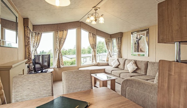 12ft-wide caravan with one double with en suite W.