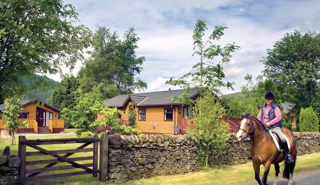 12ft-wide caravan with one double and one twin.