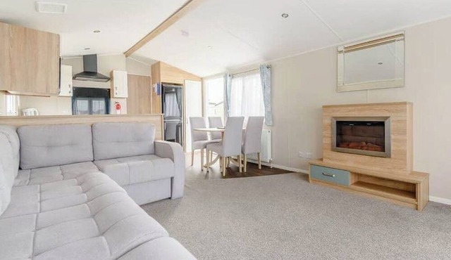 12ft-wide very comfortable and spacious caravan with one double and one twin.