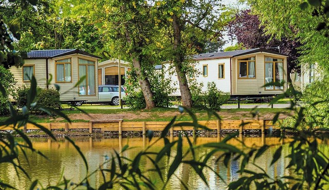 12ft-wide well appointed caravan with one double and one twin.