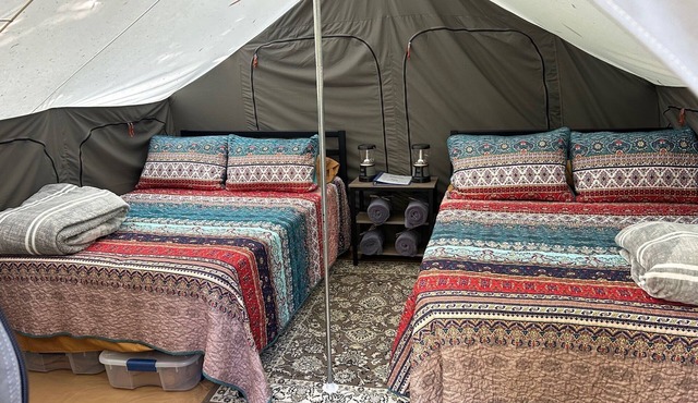 12x12 Cabin Tent. camping with a little luxury.