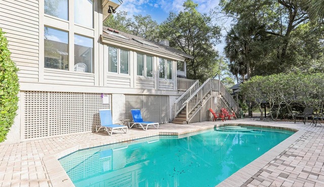 14 Green Heron ~ Spacious 4th Row Ocean Home in Sea Pines with Large Pool!