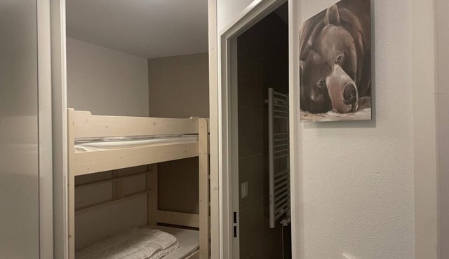 150m from ski slopes, 1st floor, view ski slopes, swimming pool, tv, ski locker, 67m², Gourette