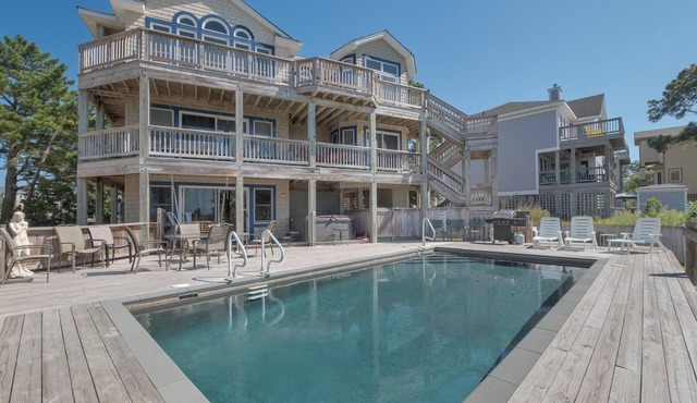 1559 - Sound Retreat, 6-bed 4.5-bath soundfront home in Corolla NC, pet friendly, private pool