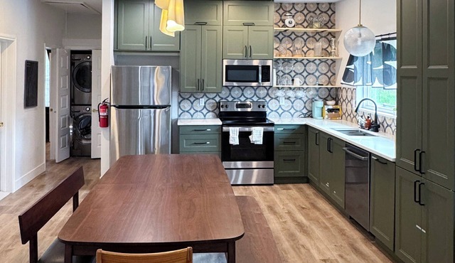 16 guests, 3 Full Baths, 2 sets W/D, RV Parking