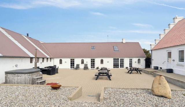 18-person holiday home with views of the Fjord and lots of facilities.