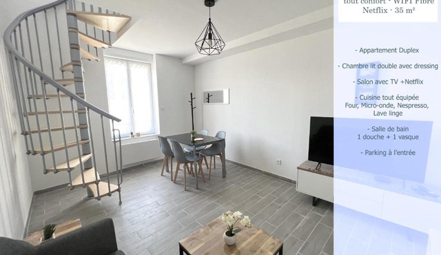 180B - Duplex T2 Tout Confort - Wifi Netflix