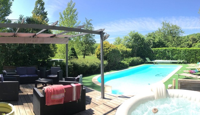 18thcentury stone mill,private,heated pool,spa, sauna & steam shower cabin.