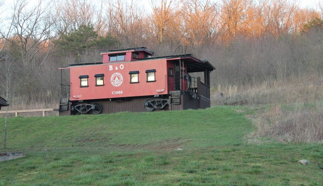1926 B&o Caboose Centrally Located Within The Hocking Hills