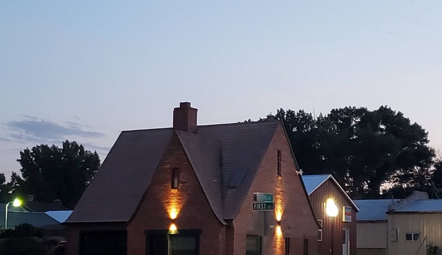 1930 converted Brick Gas Station in Cascade Montana