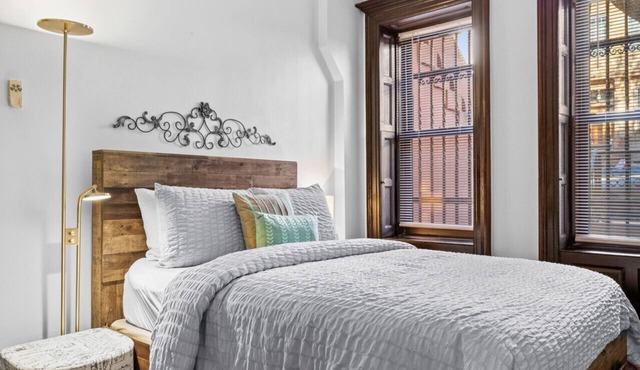 1BR Brownstone w Rare Outdoor Space