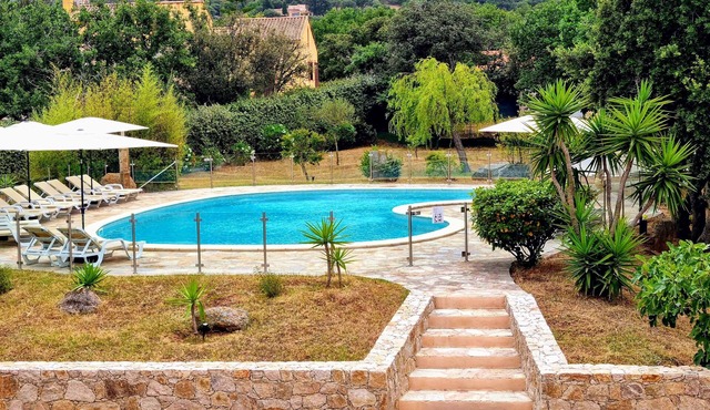 1km beach, M'apartment with terrace in estate with swimming pool