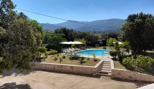 1km from the beach, apartment with terrace in residence with swimming pool