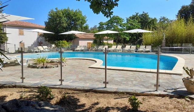 1km from the beach, apartment g with terrace in residence with swimming pool