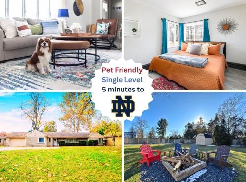 1mi from ND, Sprawling Ranch with King Beds, Huge Fenced Yard, Pet Friendly