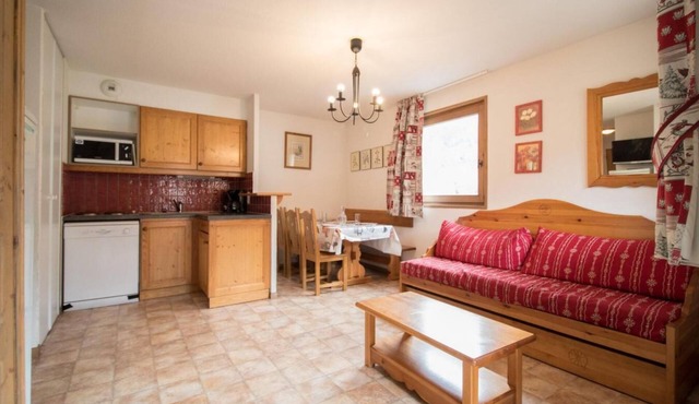 1st floor, view ski slopes, balcony, tv, ski locker, 38m², Val Cenis