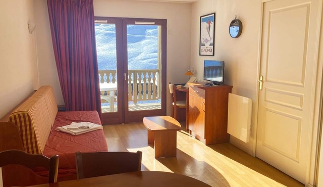 1st floor, view ski slopes, fitness, swimming pool, terrace, tv, ski locker, 33m², Barèges/La Mongie