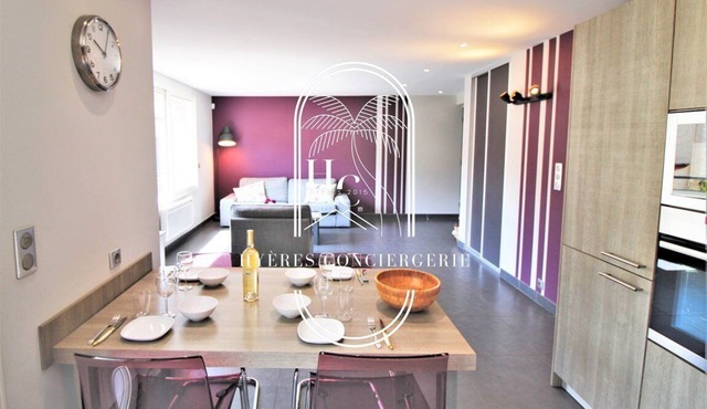 2ème étage Coquet 3 pièces 3 étoiles à 700m la mer PK CLiM WiFi