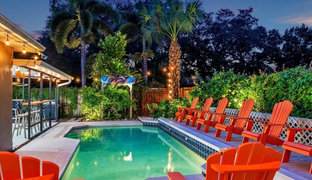 2,100sqf Villa · KING Beds · Heated Pool · Game Room · GYM · Beach 2miles