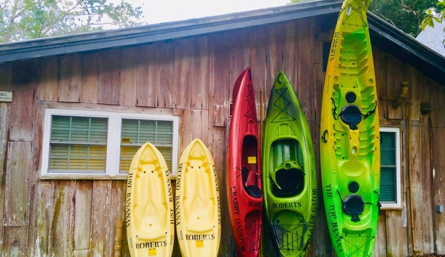 2/2 CABIN Directly on the Weeki Wachee River, Kayaks and a Canoe for Family Fun!