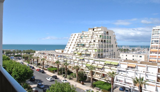 2-3 pers air-conditioned studio with harbor and sea view - Grande Motte