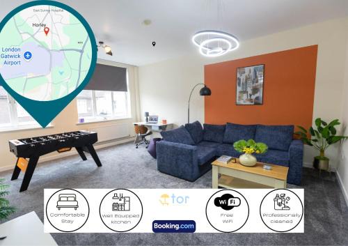 2 Bedroom Apartment By The One Retreats Short Lets & Serviced Accommodation Horley Close To Gatwick Airport