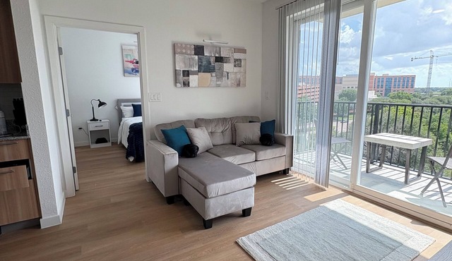 2-bedroom apartment in lovely Houston with WiFi, fitness room, AC