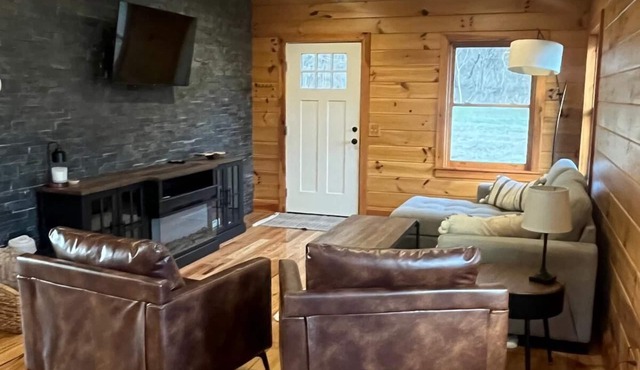 2-bedroom cabin located on a working bee farm and stocked trout stream.