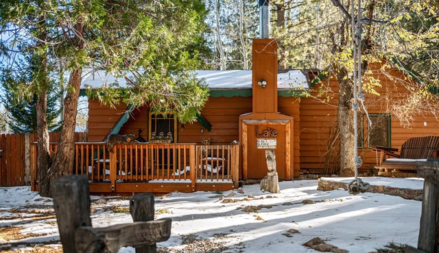 2-bedroom dog-friendly cabin, with spa & fireplace, just steps to the Lake!