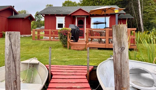 2-bedroom Lakefront Cabin #1 in Trout Lake, MI. Row boat & campfires included.