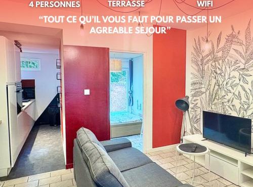 2 chambres en RDC avec terrasse 4 personnes