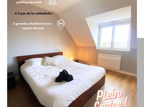2 chambres Hyper centre avec place de Parking et WIFI