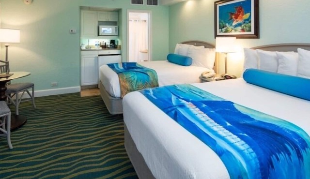 2 Double Beds at RumFish Beach Resort, Pools