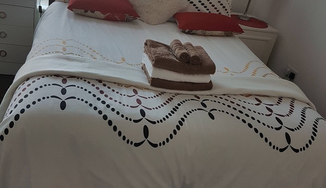 2 double beds plus 2 sofa beds in a 2 bed apartment.