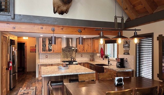 2 family +; dog friendly retreat; HOT TUB; 4bed, 2 bath; well stocked kitchen.