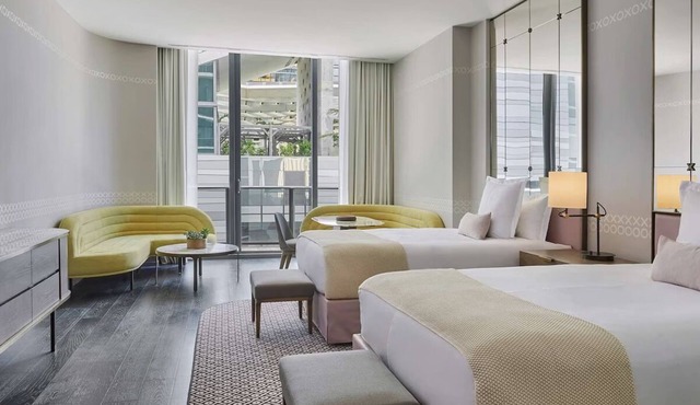 2 Modern Queen Rooms | SLS LUX w/Rooftop Pool, Tennis & Fine Dining
