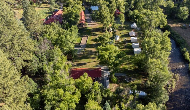 2 Person Glamping tent with one King Bed @ Field Trip NM .