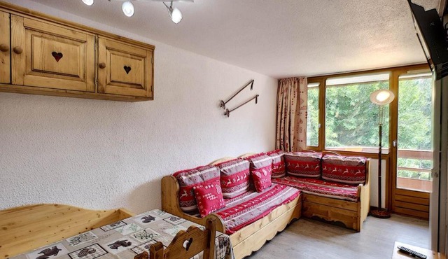 2 pièces + cabine rénové, 6 pers, ski aux pieds - FR-1-178-172