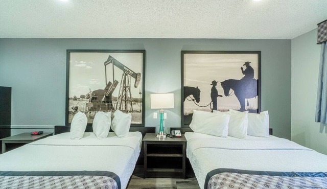 2 Queen Beds with Kitchenette + Free Parking — Great Base for Snyder Town & Golf