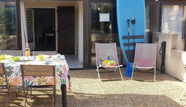 2-room apartment + air-conditioned cabin on garden level