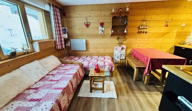 2-room apartment- at the foot of the slopes-Ideally located.