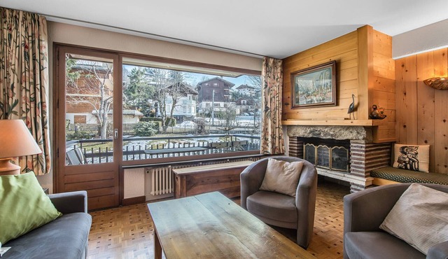 2-room apartment in Megève with balcony and parking