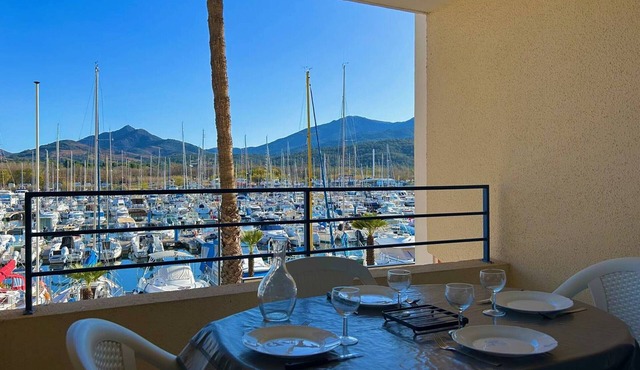 2-room cabin 4 pers. near beach, parking, port view - Argelès