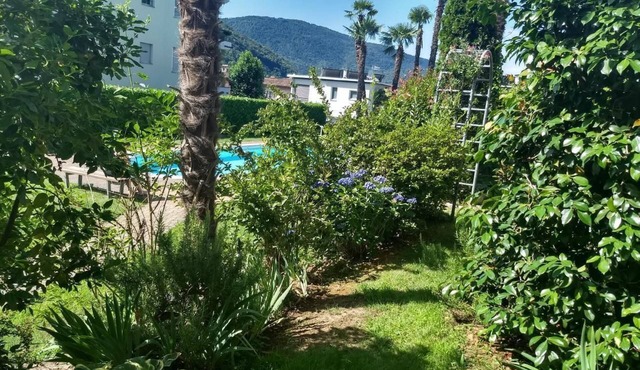 2 room garden apartment with pool