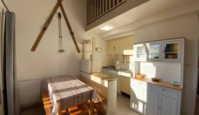 2-room mezzanine apartment, 6 berths, mountain view, Les Saisies