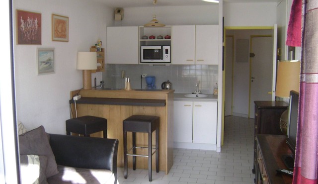 2 ROOMS+CABIN- SWIMMING POOL- TERRACE SOUTH- NICE VIEW ON THE LAKE, WIFI, NEAR GOLF COURSE