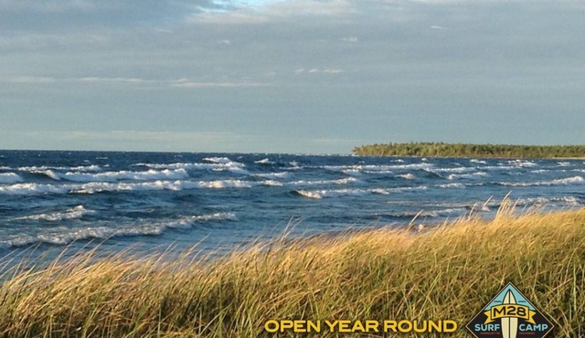 200 feet of sugar sand beach on Lake Superior