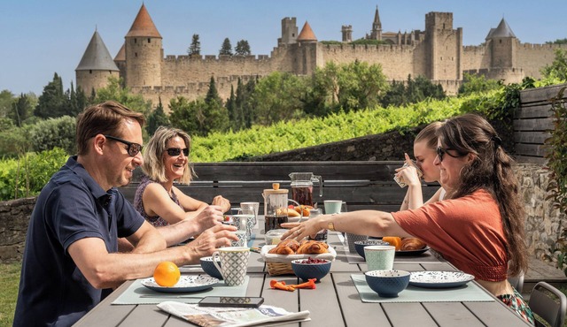 200 meters from the Cité, luxury 2jacuzzis villa and heated swimming pool