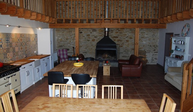 200 year old converted Barn with private outdoor heated swimming pool